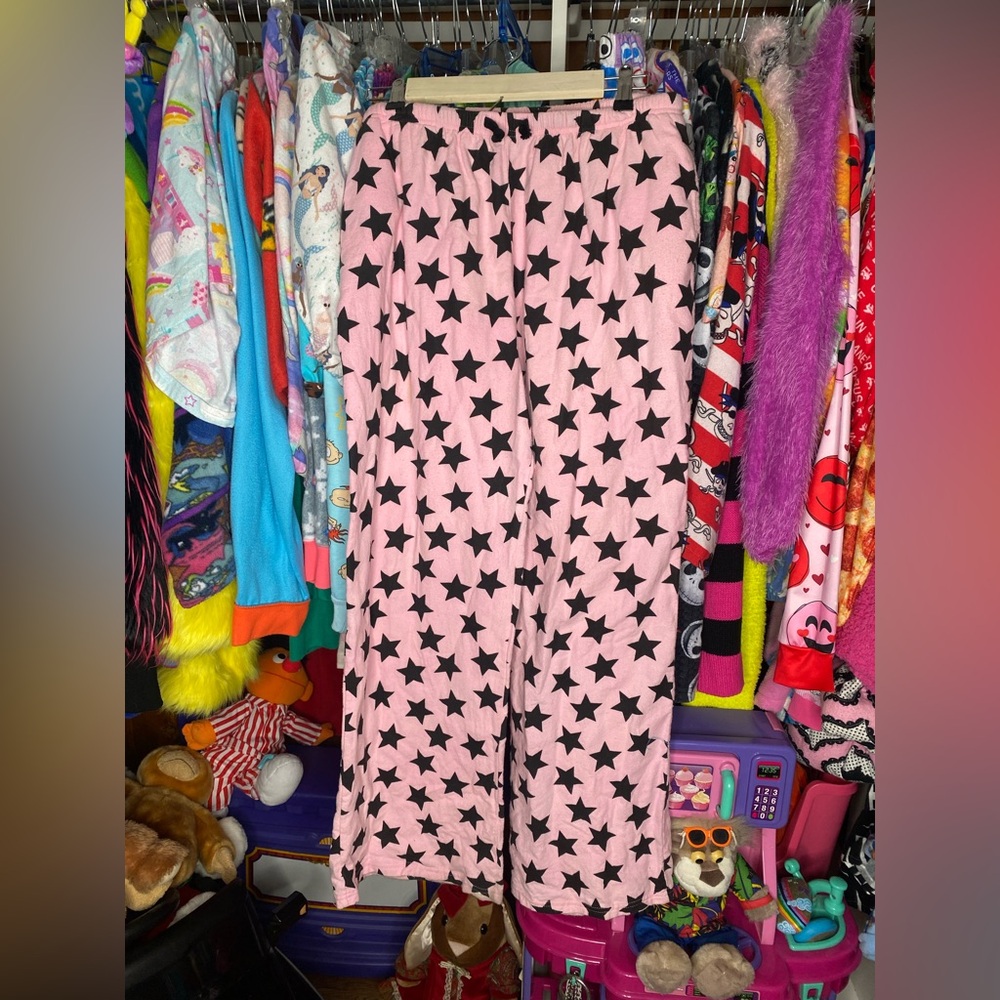 dELiA*s Flannel Pink Star Pajama Pants